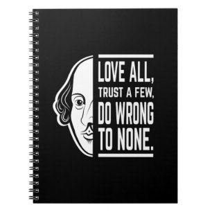 Love All Trust A Few Shakespeare Quote Thespian Notebook