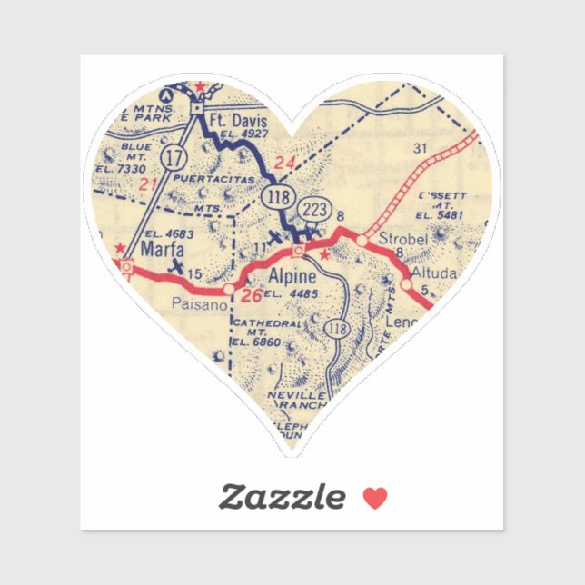 Love Alpine TX Map (Sheet)