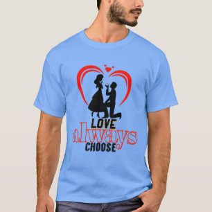 💖 Love Always Choose Men's Basic Dark T-Shirt – S