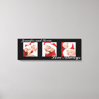 Love Always custom triptych photo art black canvas Print
