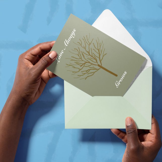 Love Always Grows Heartwarming-Encouragement Thank You Card (Creator Uploaded)