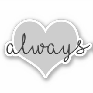 love always simple modern design black white heart