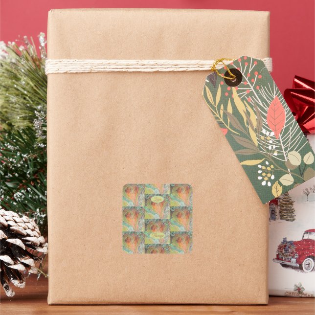 Love Always Square Sticker (Holiday)