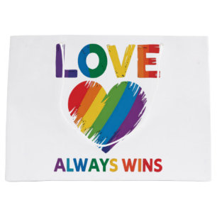 Love Always Win LGBT Large Gift Bag