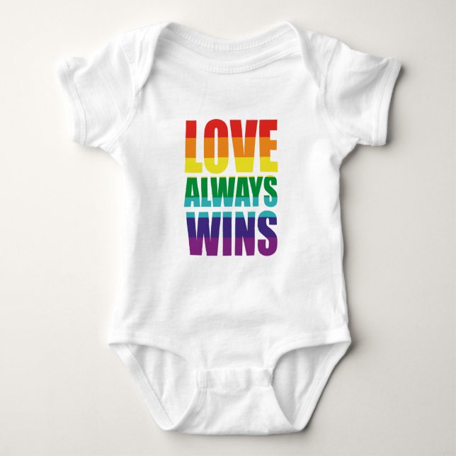 Love Always Wins Baby Bodysuit (Front)