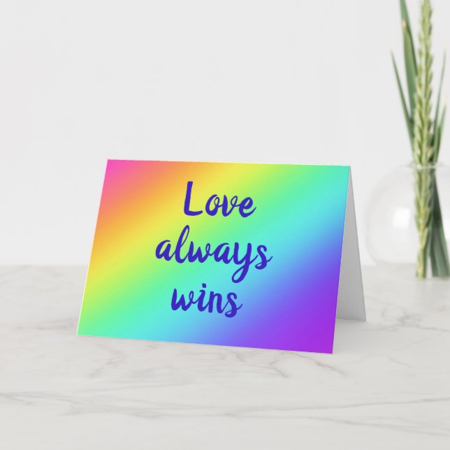 Love Always Wins Folded Greeting Card (Front)