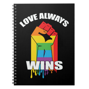 Love Always Wins Gay LGBT Notebook