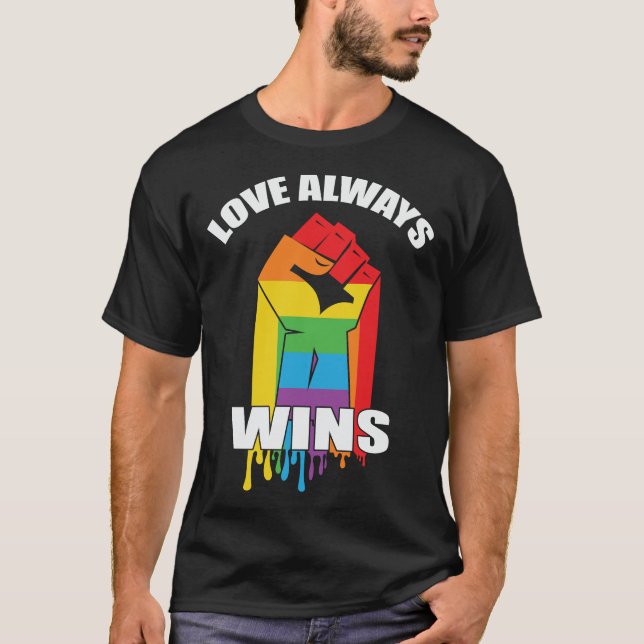 Love Always Wins Gay LGBT T-Shirt (Front)