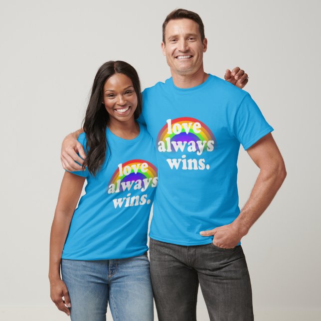 Love Always Wins Gay Pride Equality Rainbow T-Shirt (Unisex)