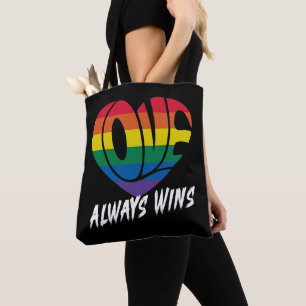 Love Always Wins LGBTQ Pride Tote Bag