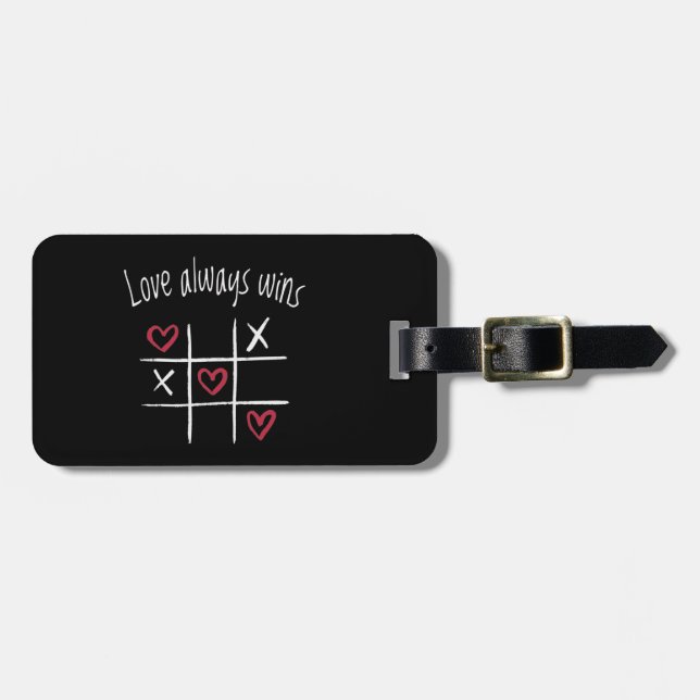 Love always wins luggage tag (Front Horizontal)