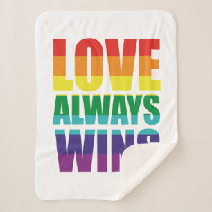 Love Always Wins Sherpa Blanket