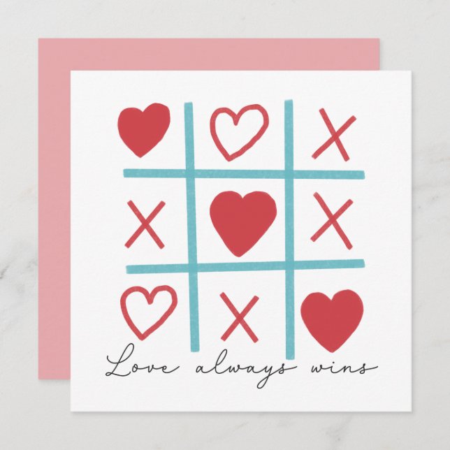 Love Always Wins Tic Tac Toe (Front/Back)