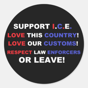 Love America Classic Round Sticker