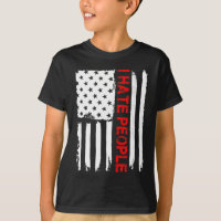 Love America I Hate People Funny USA Flag Gift