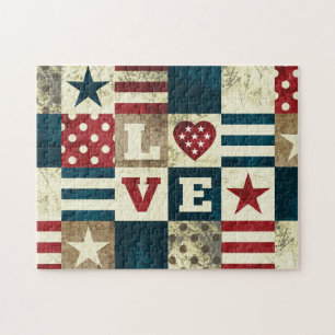 Love America Patriotic Jigsaw Puzzle