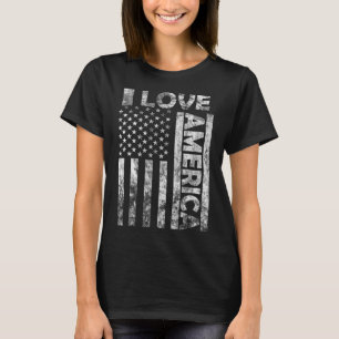 Love America Shirt Usa Flag 4th July Independence