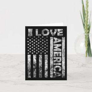 Love America Shirt Usa Flag 4th July Independence Card