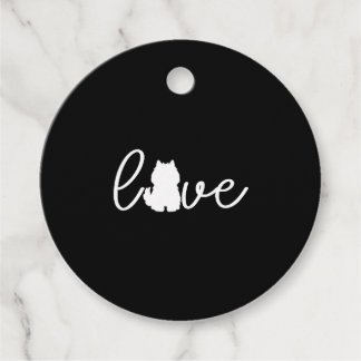 Love American Eskimo Dog Favour Tags