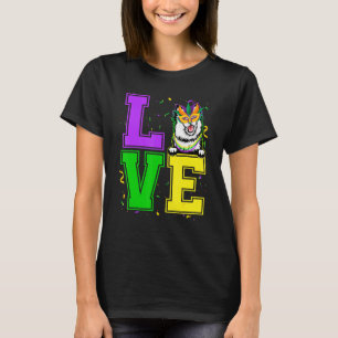 Love American Eskimo Dog  Mardi Gras Festival Part T-Shirt