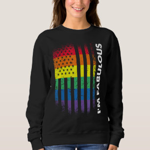 Love American Flag Rainbow Fabulous Gay Lgbt Pride Sweatshirt
