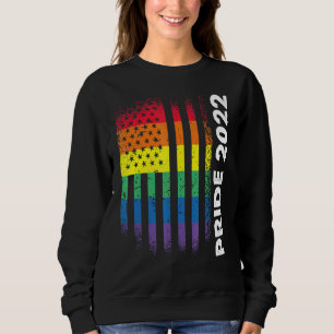 Love American Flag Rainbow Usa Gay Lgbtq Lgbt Prid Sweatshirt