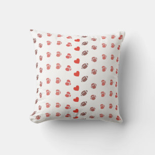 Love American Football - Gridiron Fans Heart Cushion