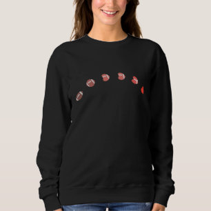 Love American Football - Gridiron Fans Heart Sweatshirt