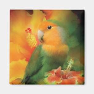 Love Among The Hibiscus Art Magnet