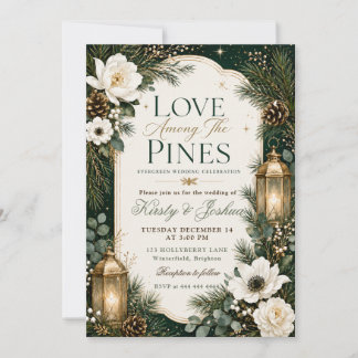 Love Among the Pines Wedding Invitation