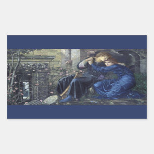 Love Among the Ruins (by Edward Burne-Jones) Rectangular Sticker