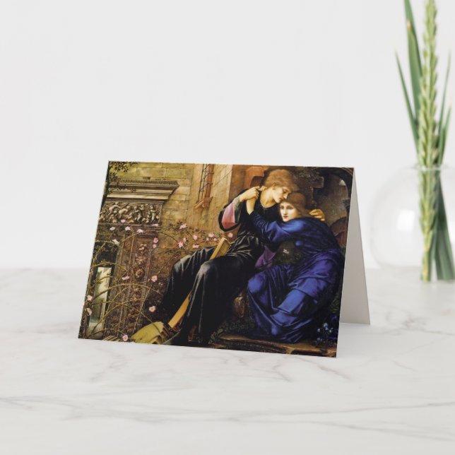 Love among the ruins Pre-Raphaelite Valentine Card (Front)