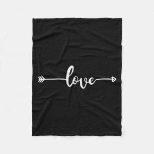Love Amor Arrow Valentines Day Love Heart Couples Fleece Blanket