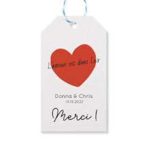 Love / Amour Wedding Gift Tag