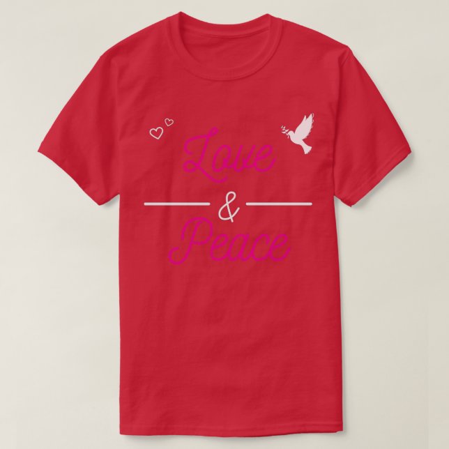 Love amp Peace T-Shirt (Design Front)