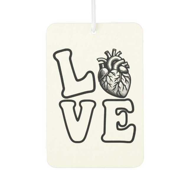 LOVE Anatomical Human Heart Air Freshener (Front)