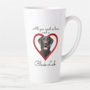 Love and a Black Lab Latte Mug