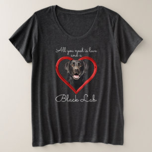 Love and a Black Lab Plus Size T-Shirt