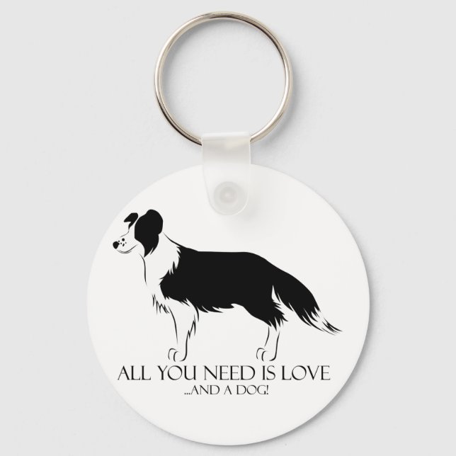 Love And A Dog Key Ring (Front)