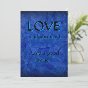 Love And A Good Lawyer Thank You 2 Card