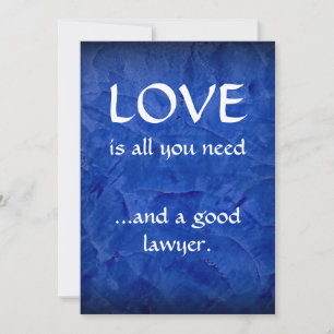 Love And A Good Lawyer Thank You Card