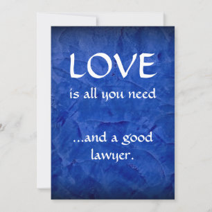 Love And A Good Lawyer Thank You Card