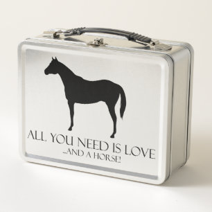 Love And A Horse Metal Lunch Box