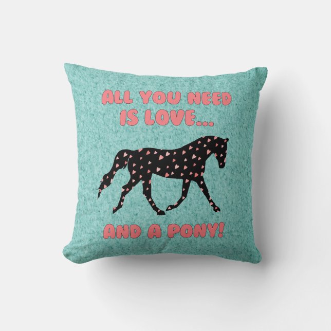 Love and a Pony Cushion (Front)