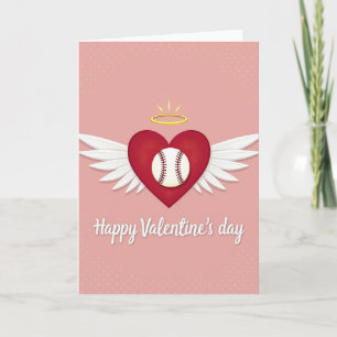 Love And Baseball Valentines Card