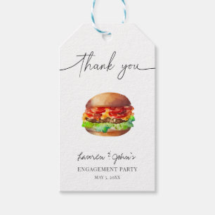 Love and Burgers Engagement Party Gift Tags