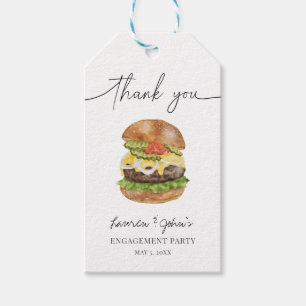 Love and Burgers Engagement Party Gift Tags