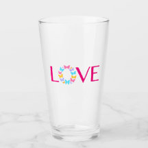 Love and Butterflies Glass