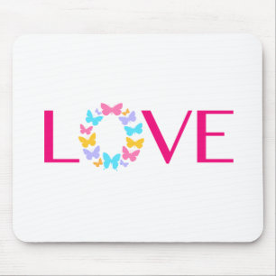 Love and Butterflies Mouse Pad