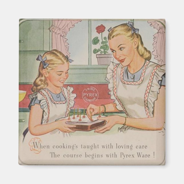Love and Care Starts with Pyrex ware Magnet (Front)